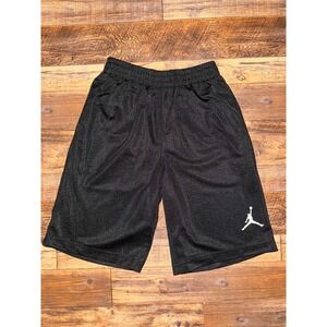 Jordan‎ Kids Sz L Black Mesh Basketball Shorts Athletic Jumpman Logo